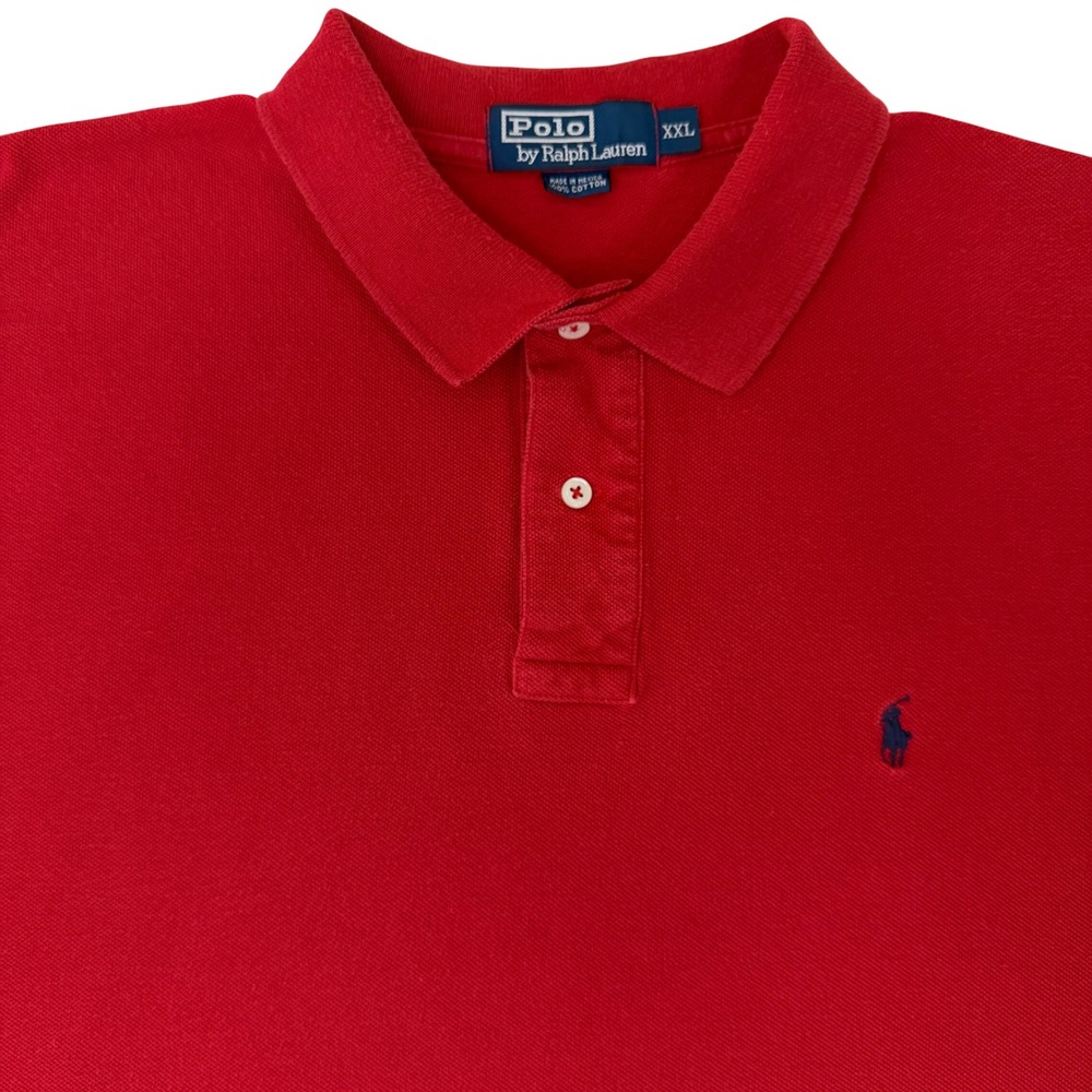 Polo Ralph‎ Lauren Polo Shirt Mens XXL Red Short Sleeve Pique Cotton Pony Logo